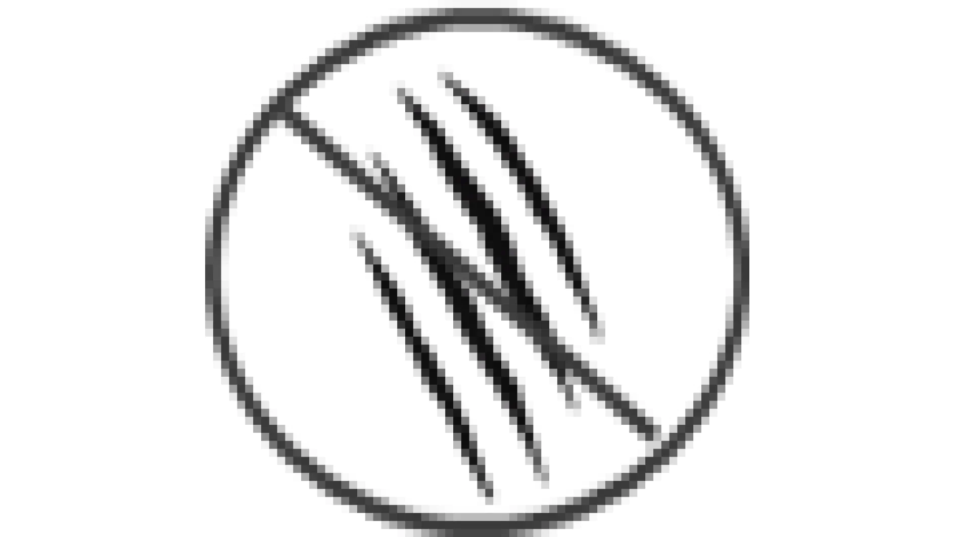 A crossed-out grill symbol indicating do not grill or no grilling allowed. (This text has been generated by AI)