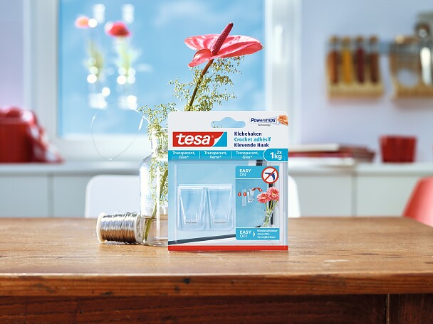 TESA Zelfklevende Strips voor behang Wit 6 stuks