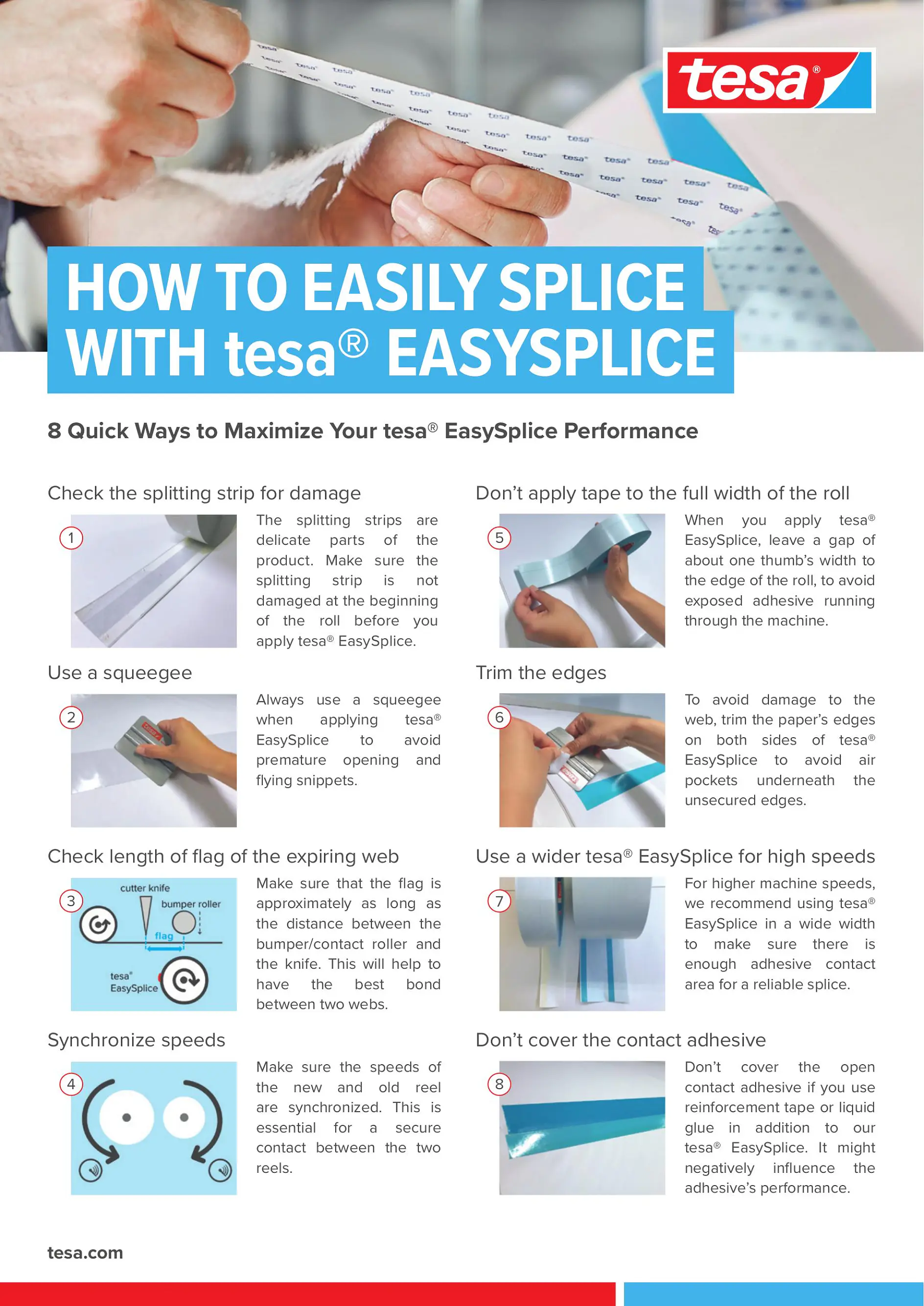 8 Quick Ways to Maximize Your tesa® EasySplice Performance