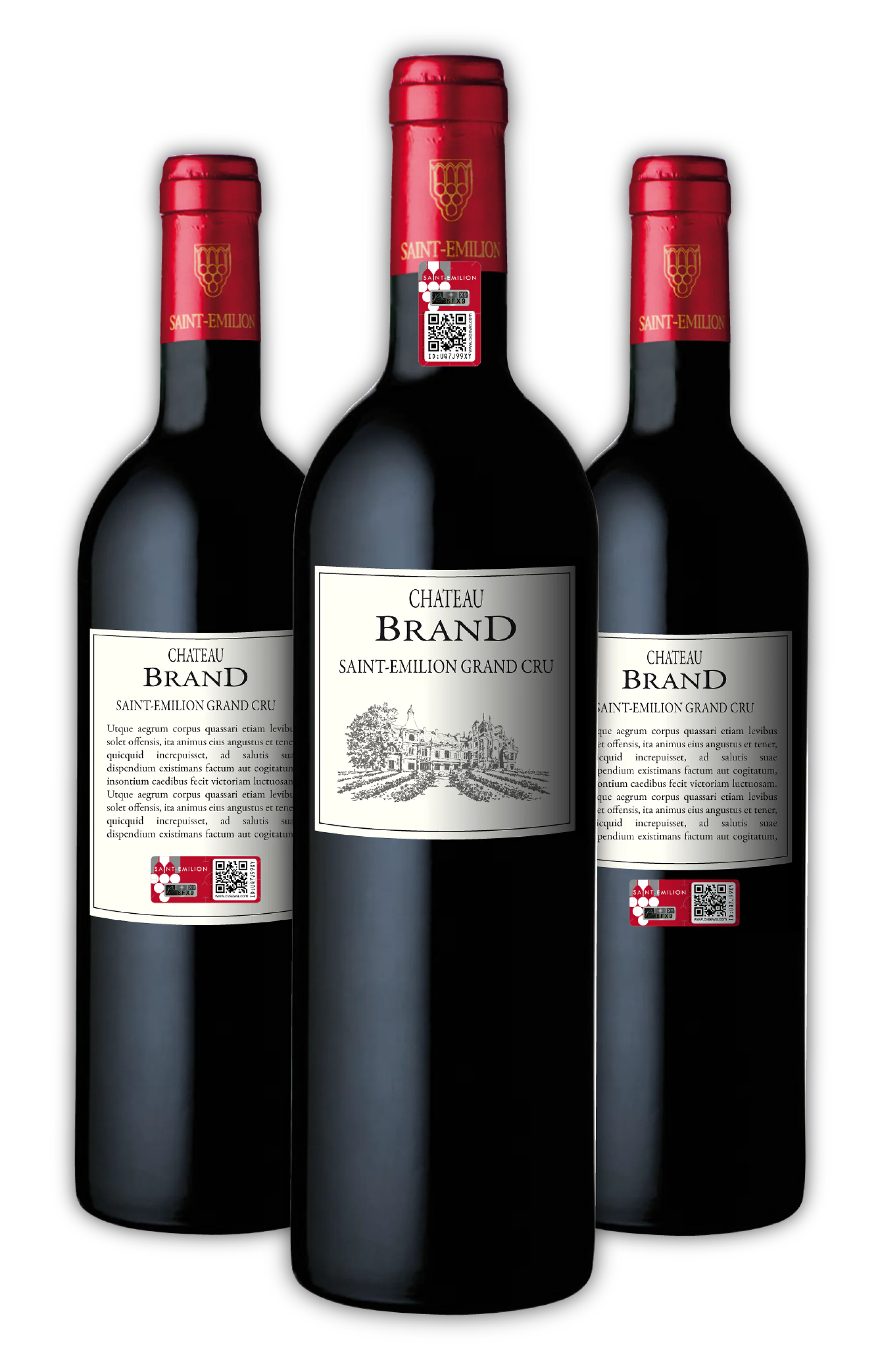 Saint-Emilion wine bottles Saint-Emilion wine bottles