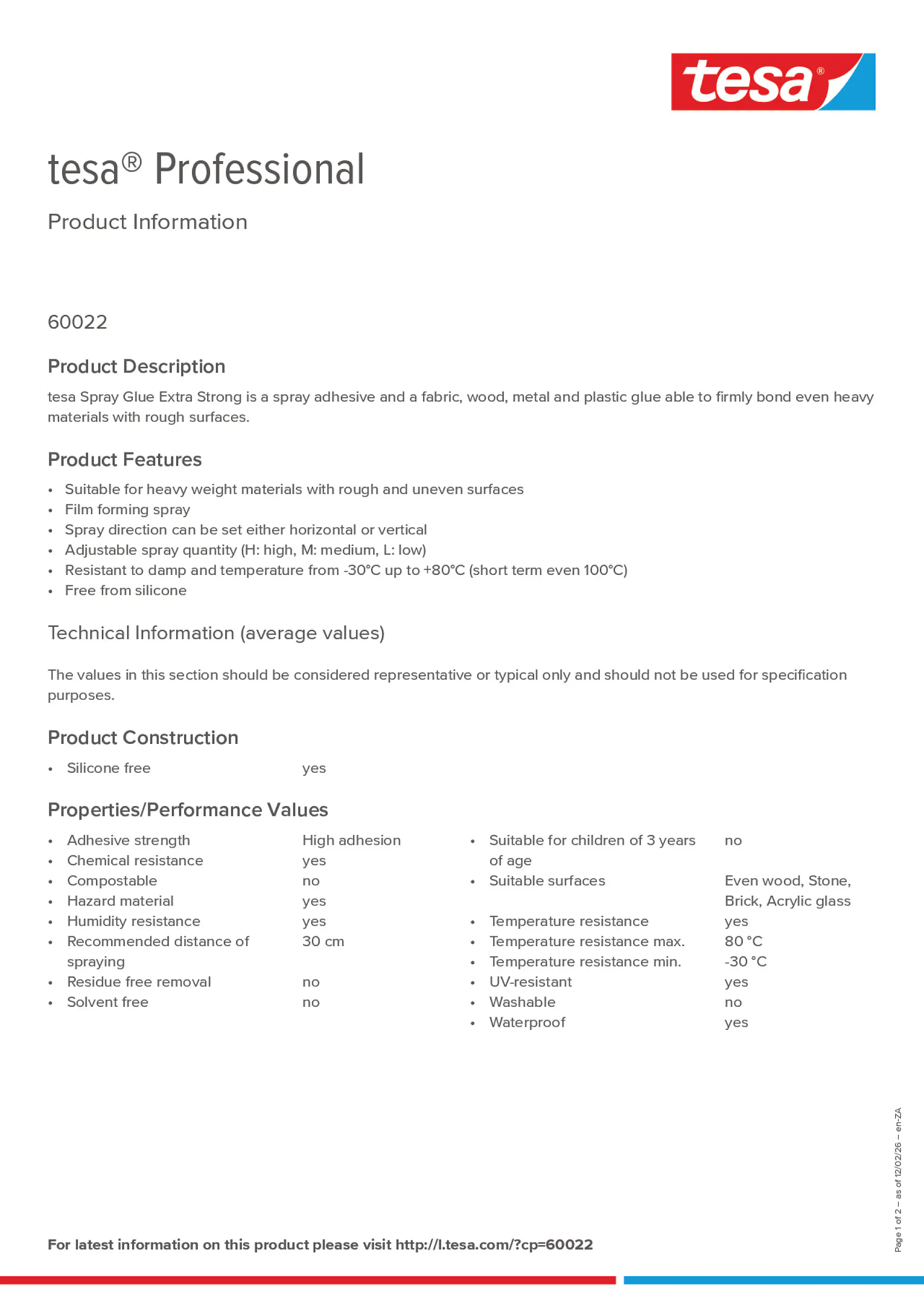 Product information_tesa® Professional 60022_en-ZA