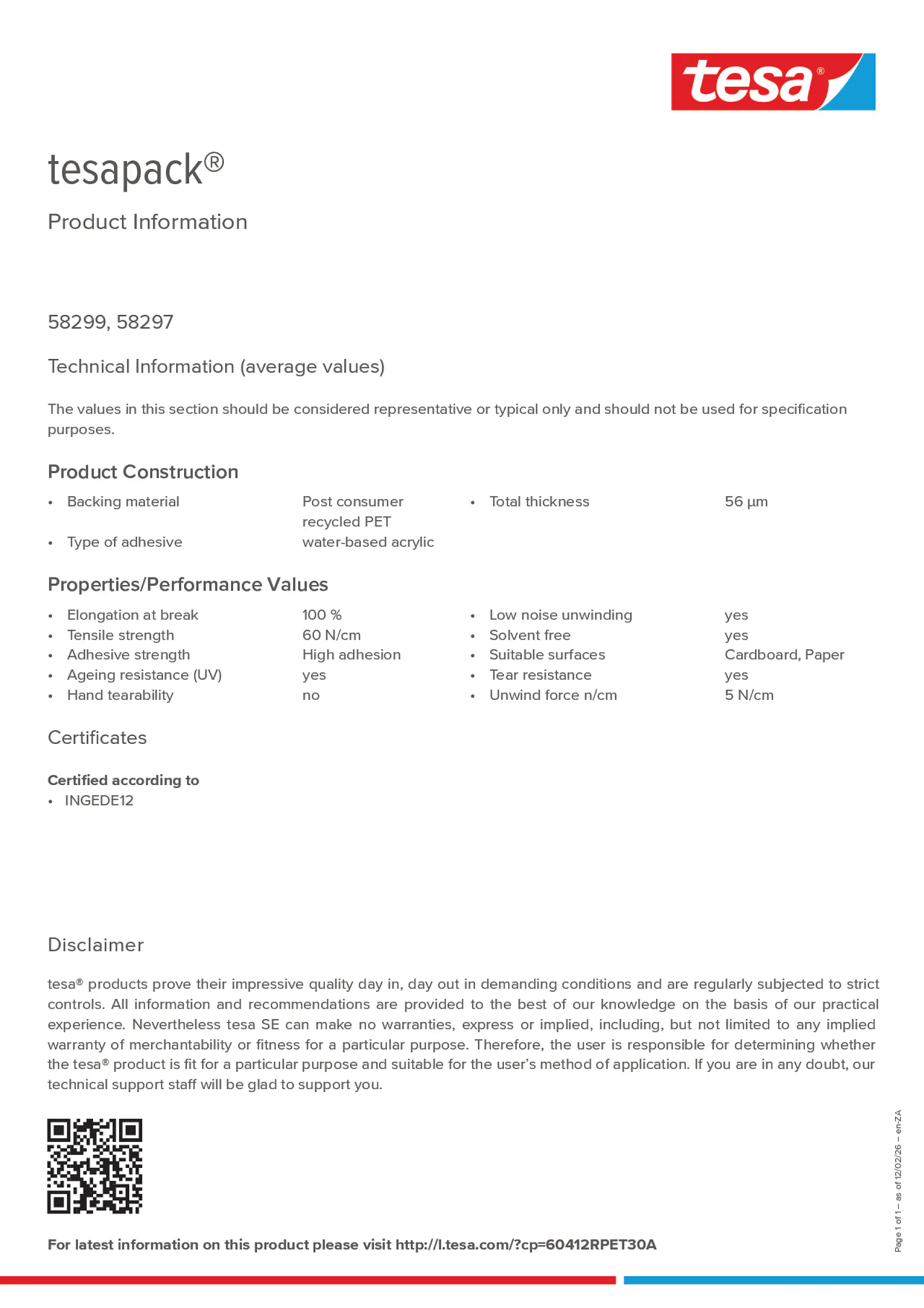 Product information_tesapack® 58299_en-ZA