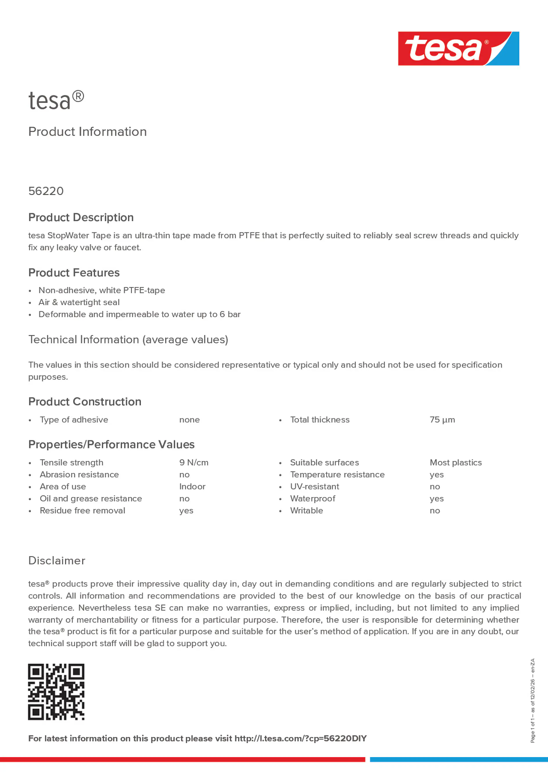 Product information_tesa® 56220_en-ZA