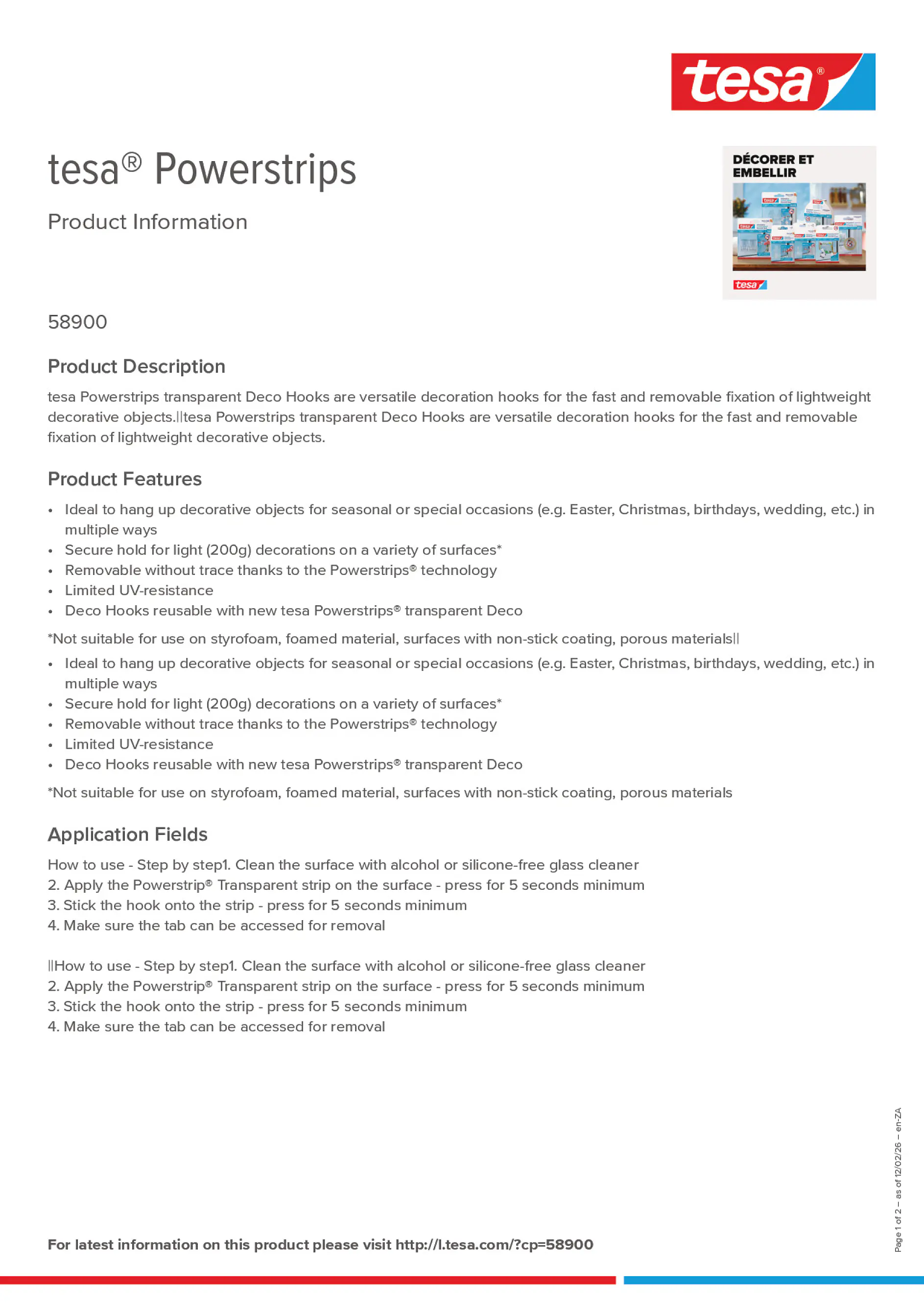 Product information_tesa® Powerstrips 58900_en-ZA