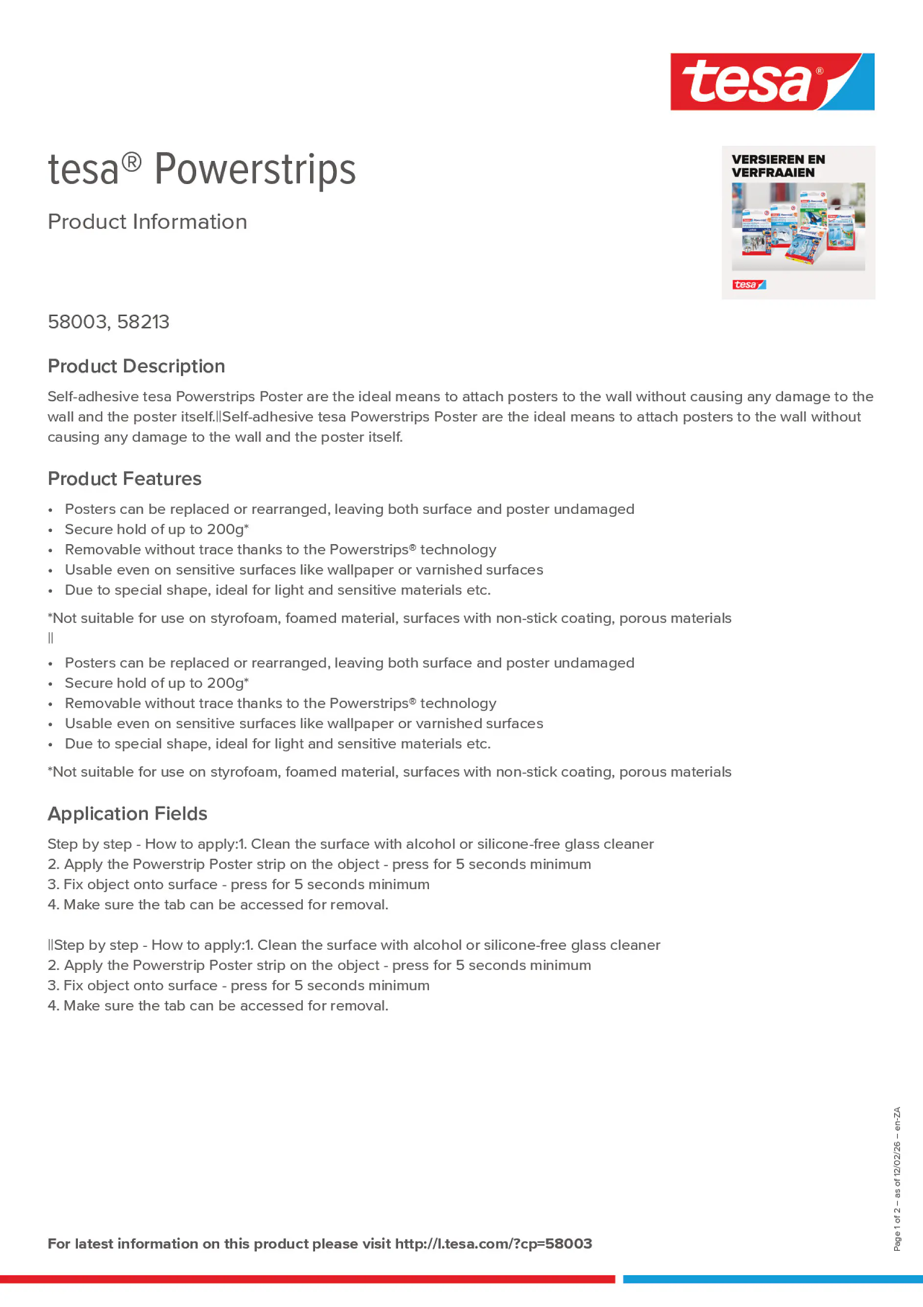 Product information_tesa® Powerstrips 58003_en-ZA