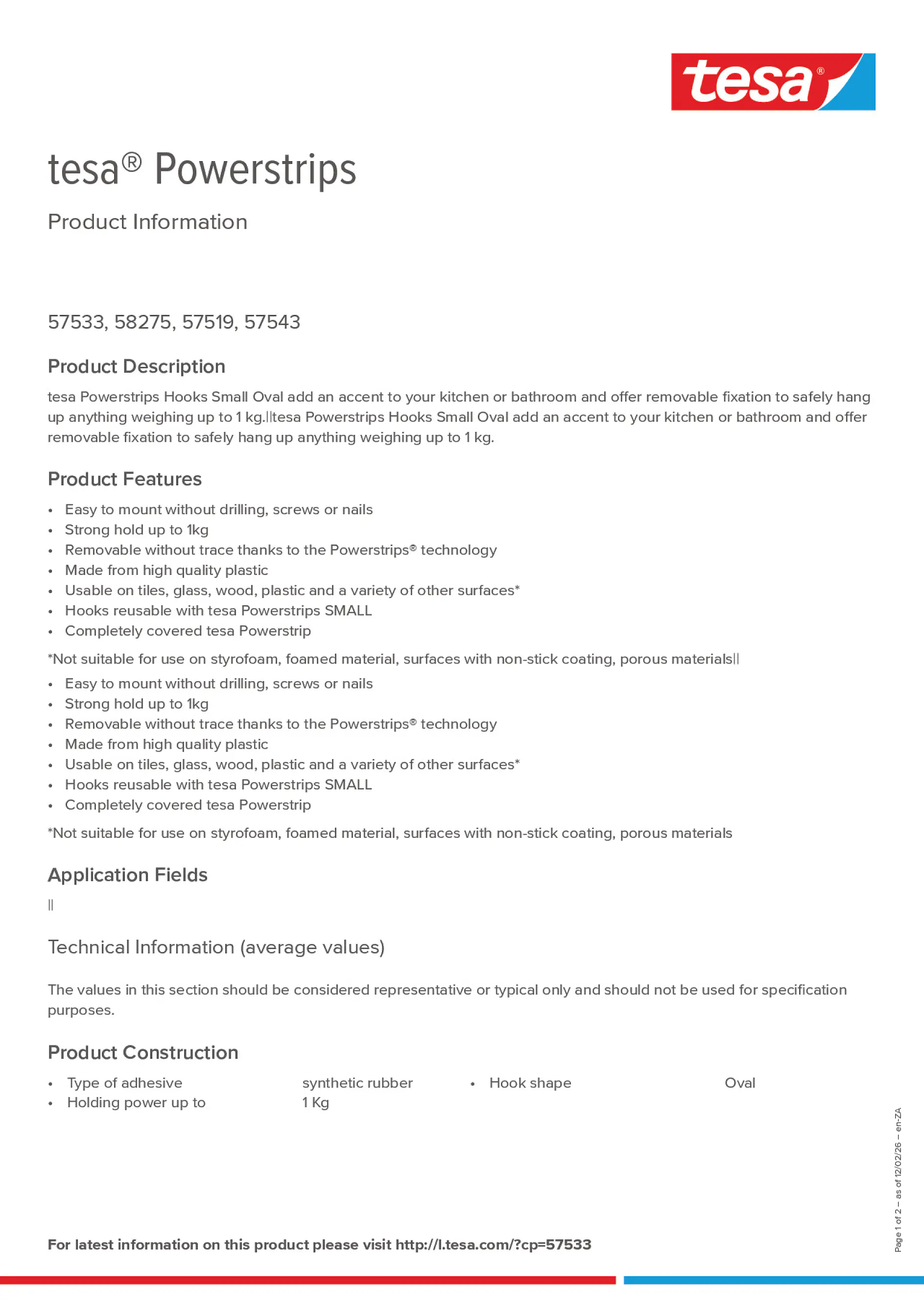 Product information_tesa® Powerstrips 57519_en-ZA