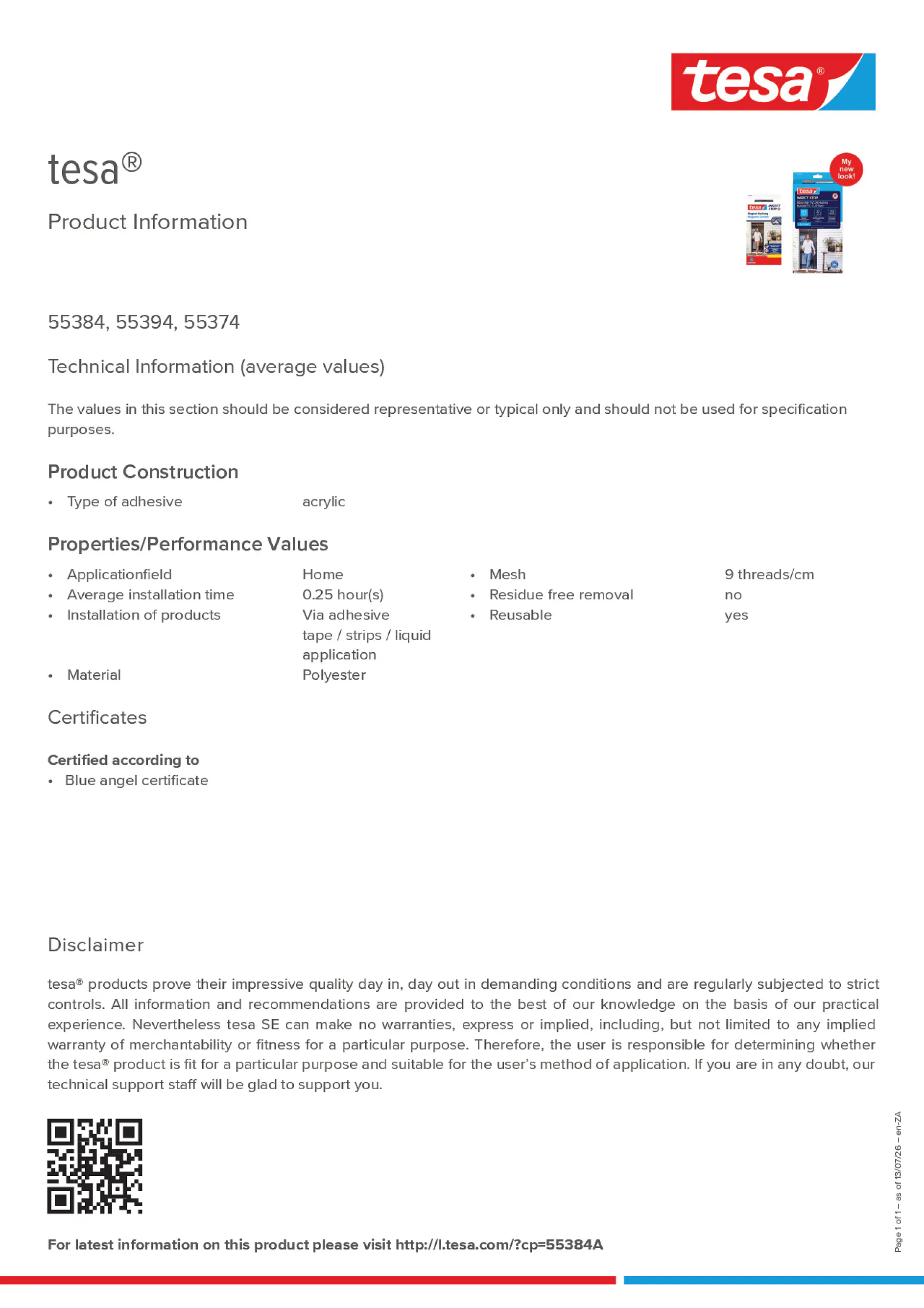 Product information_tesa® 55384A_en-ZA