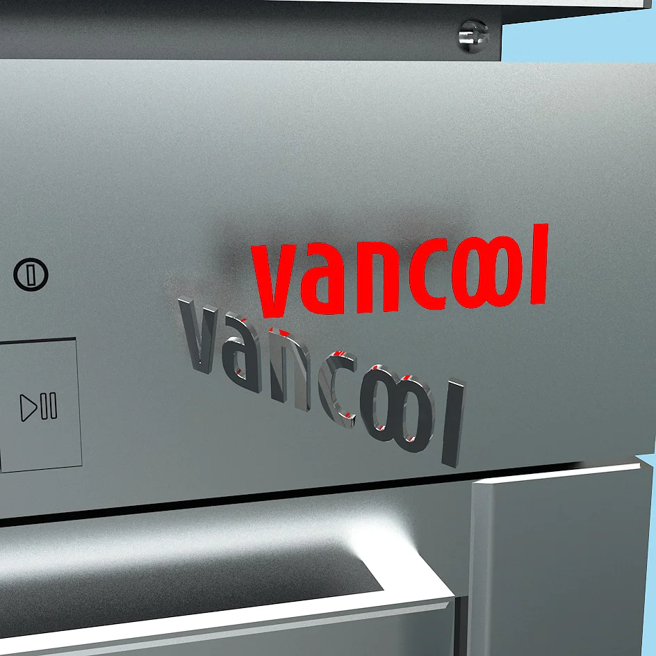 Emblems are mounted to appliances with double-sided tape.