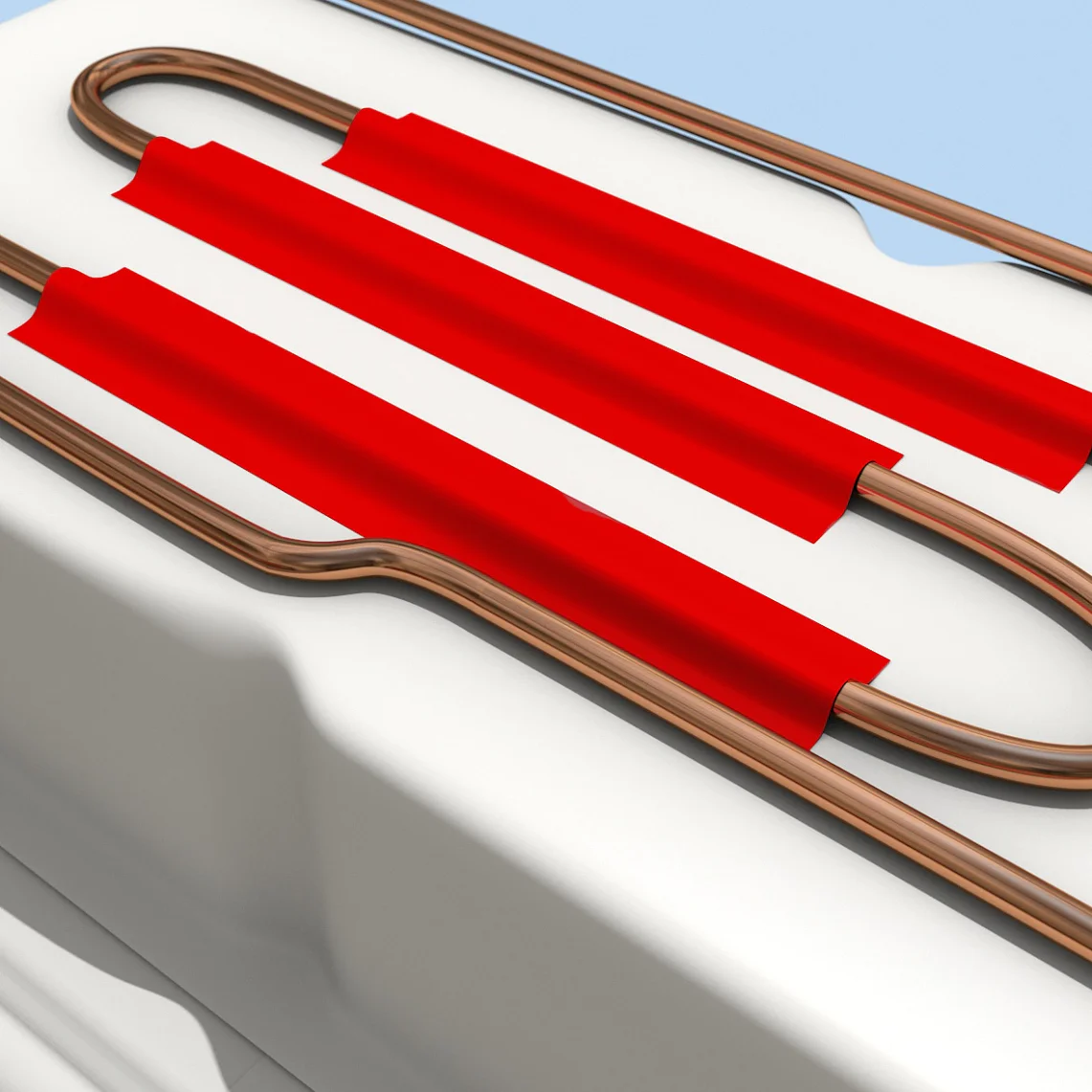 Refrigerator and freezer coils are attached as closely and tightly as possible