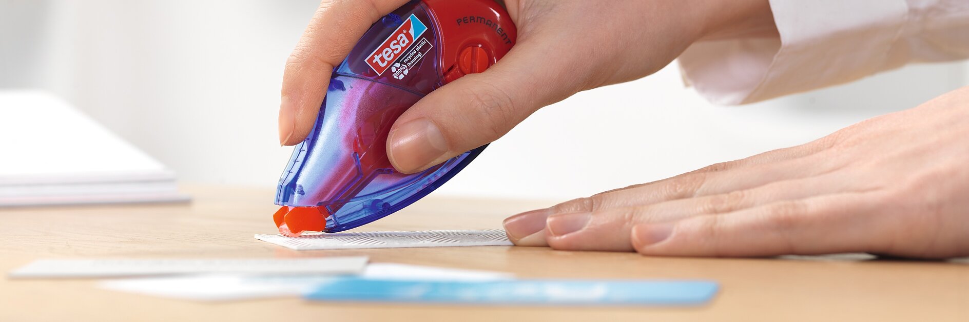 Adhesive rollers for gluing paper, cardboard, or photos!