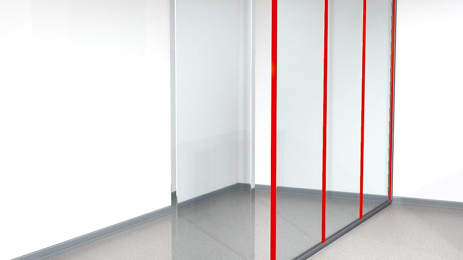 Adhesive Tape Solutions for Office Partitions I-profiles for glass partitions