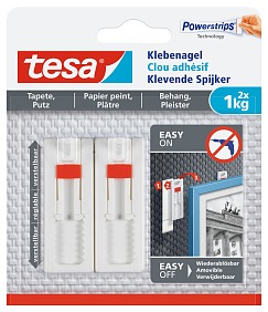 The tesa® Adjustable Adhesive Nail – an adjustable solution for sensitive, textured surfaces.