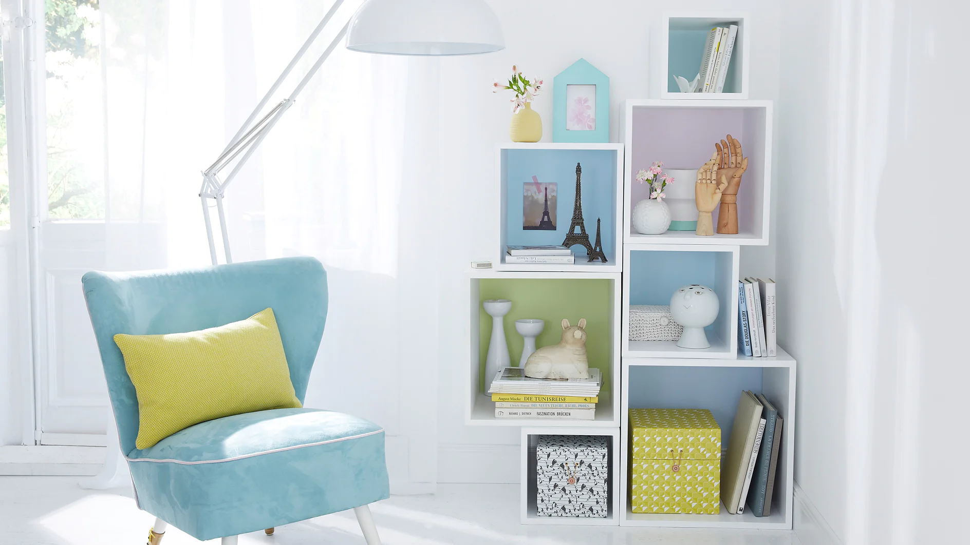 Beautify your shelves with color