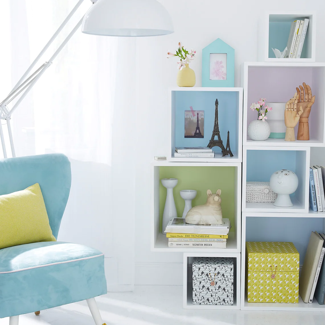 Beautify your shelves with color