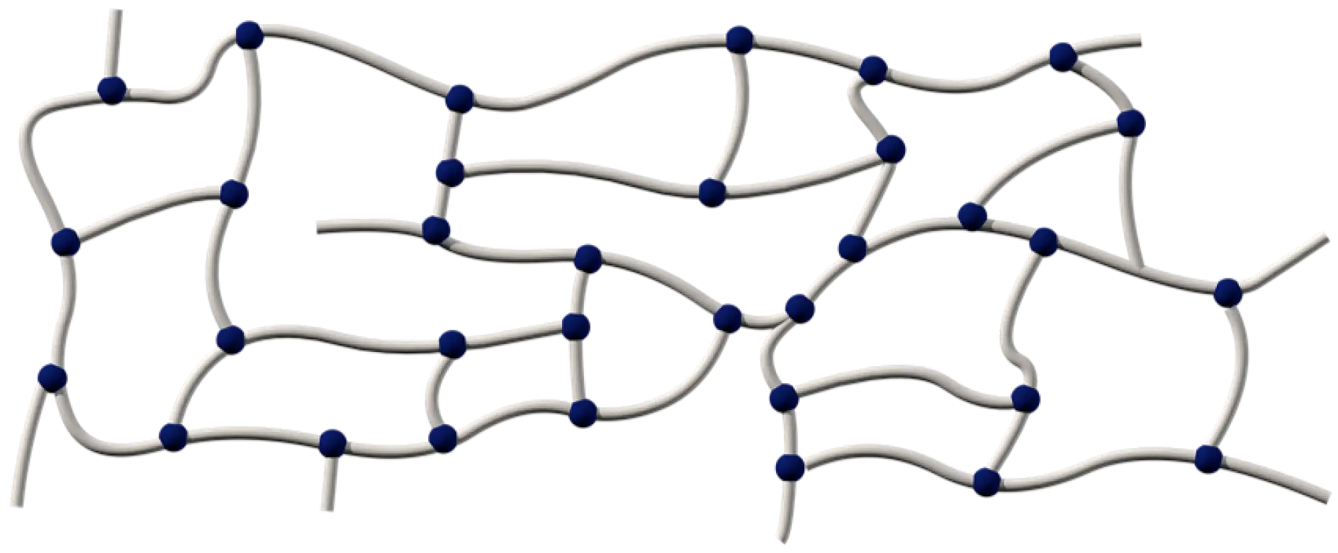 Acrylic adhesives consist of long polymere chains crosslinked by different methods: chemically, by UV-Radiation, or by elektron-beam hardening