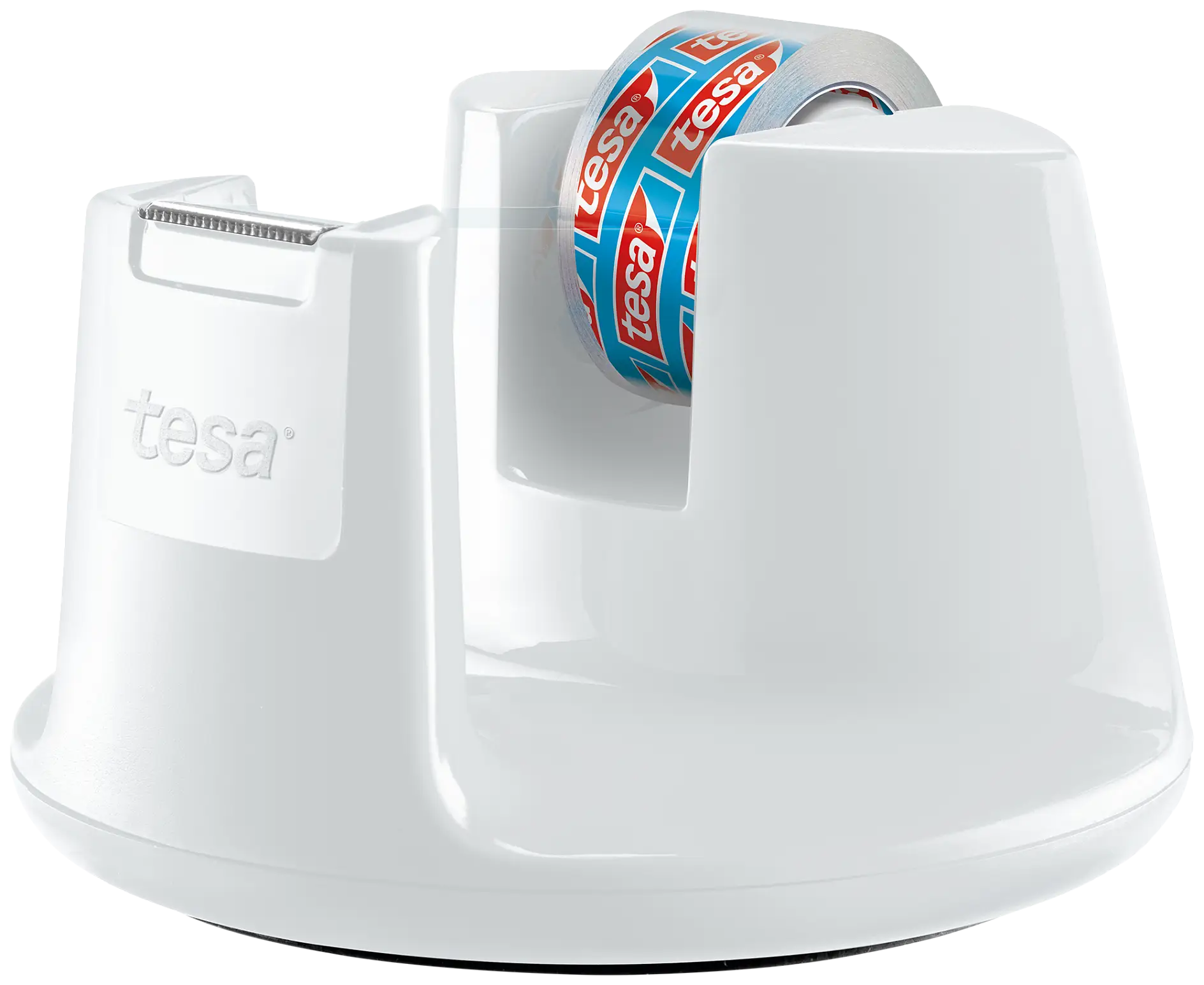 Thanks to the innovative tesa® Stop Pad, the dispenser stands firmly on the desk and can be operated with one hand and without slipping. For all rolls up to 33 m x 19 mm, 5.99 Euro.