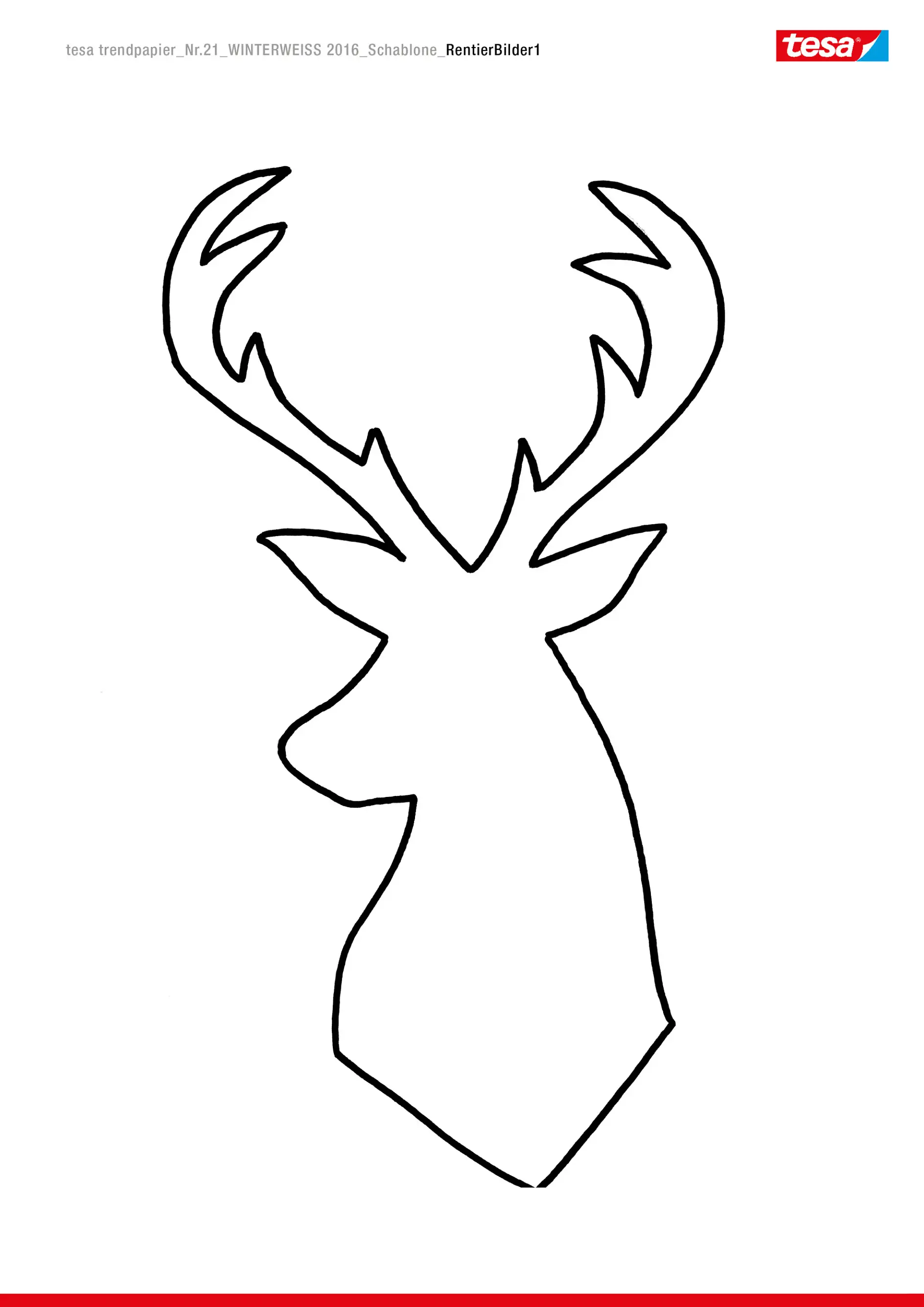 Reindeer Head Template