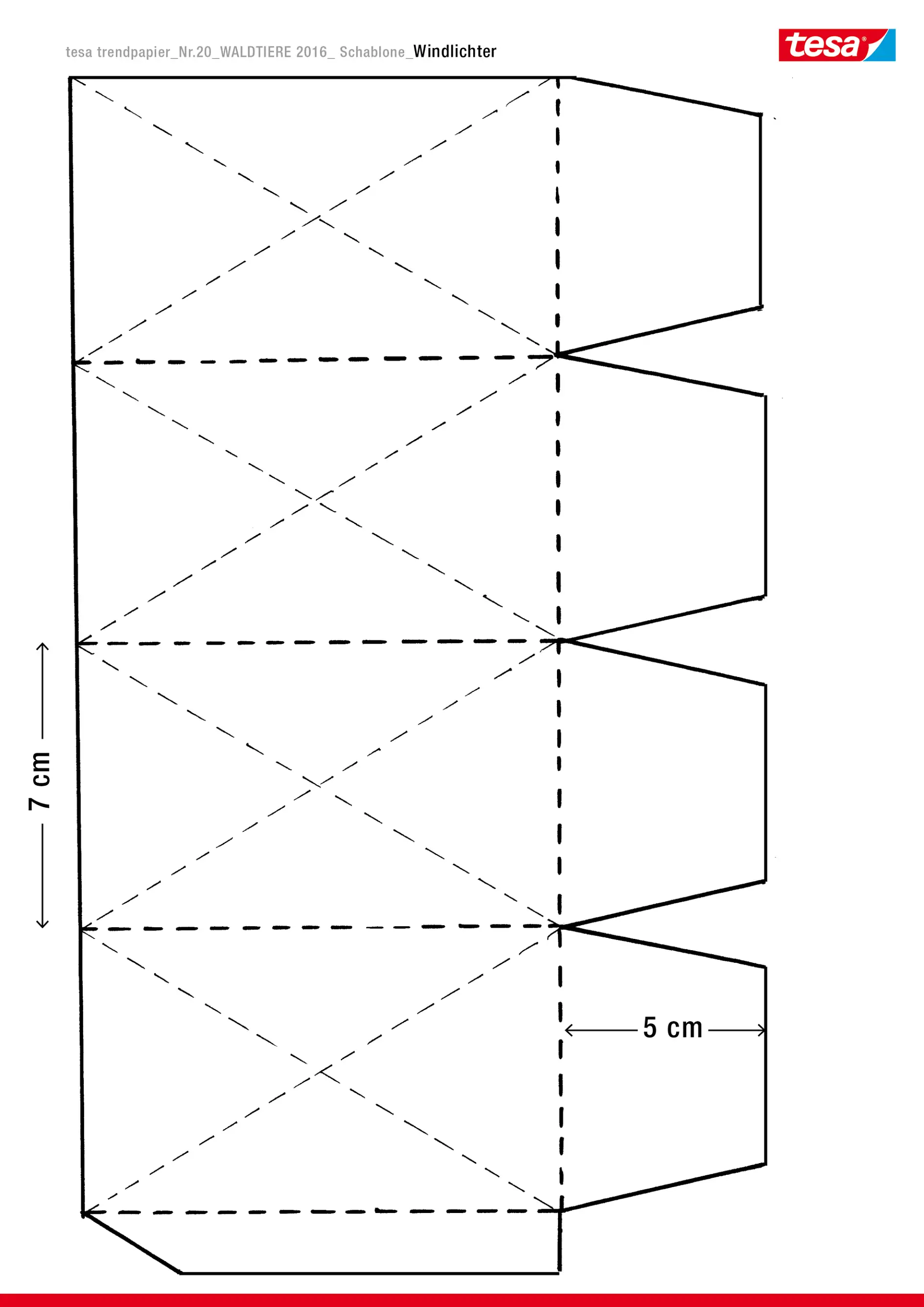 Schematic drawing for paper lanterns