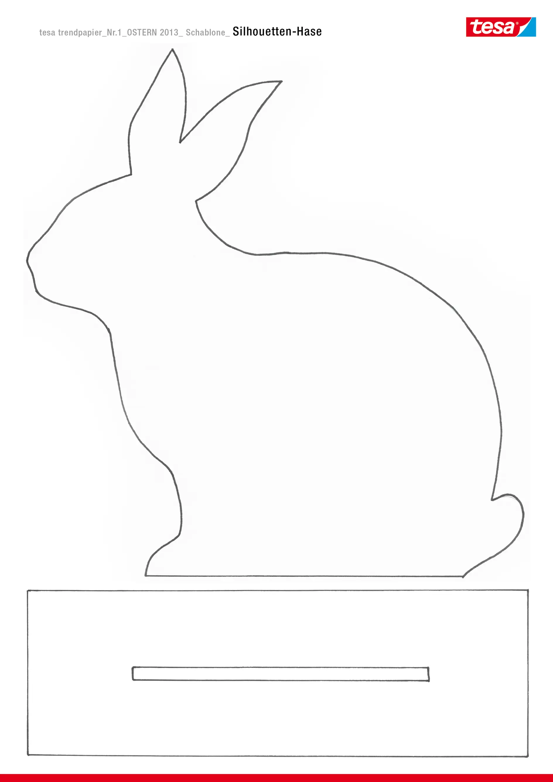 Download here the template for your rabbit silhouette.