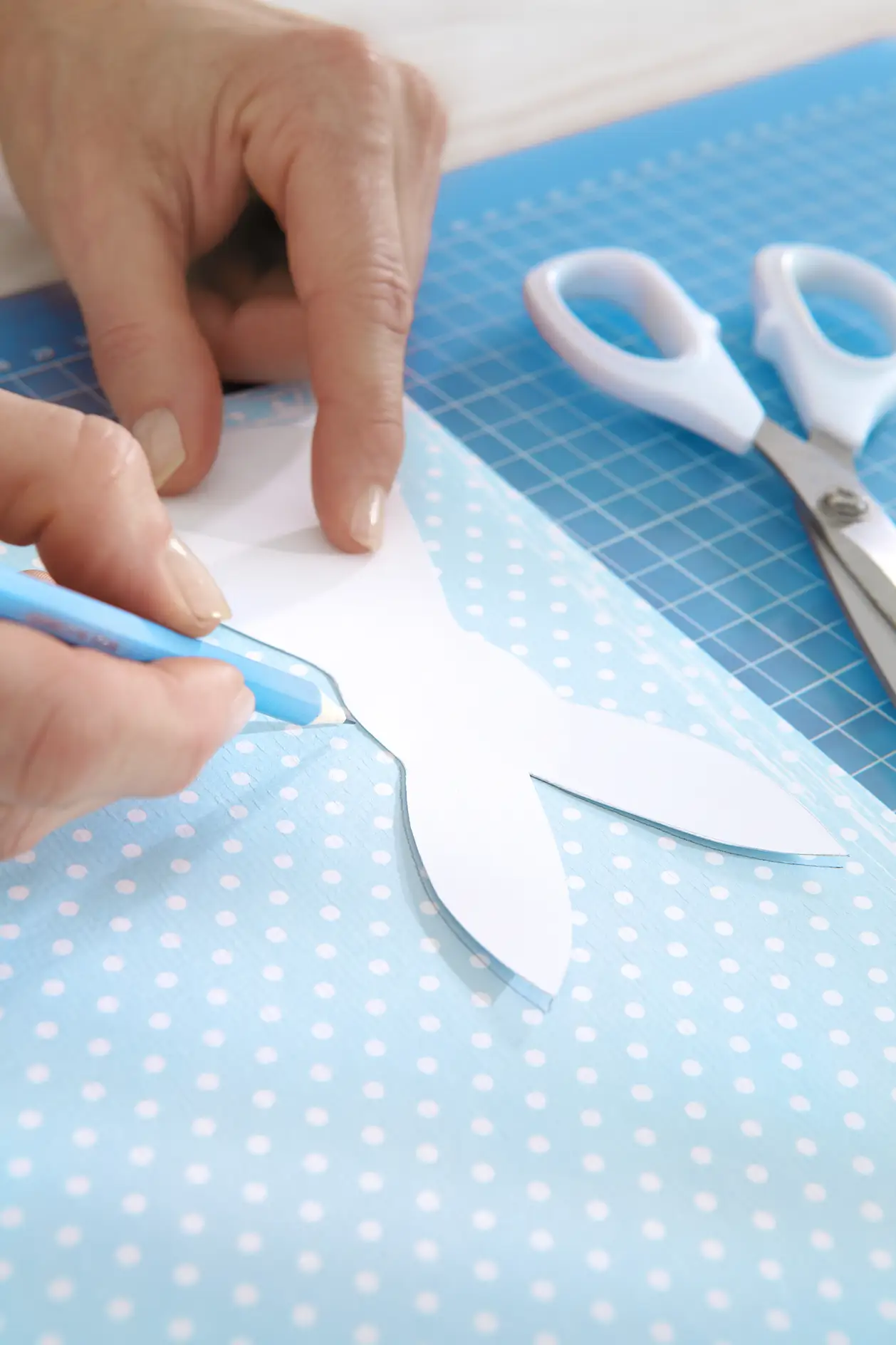 Make a rabbit template out of thick paper.