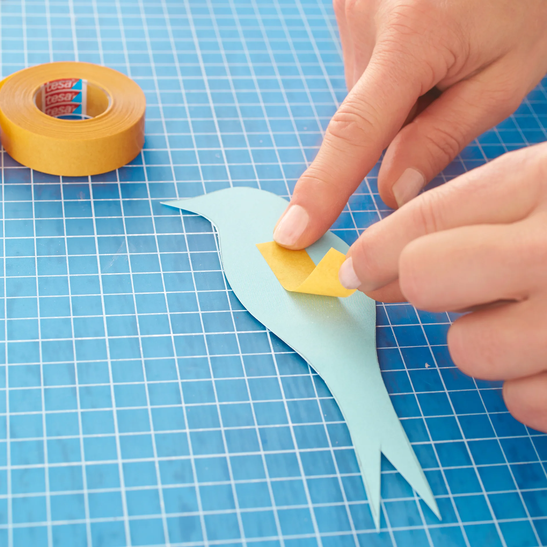 Apply tesa® double-sided tape.