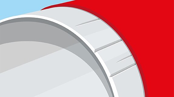 Benefits of FLEX-Design Scratched sleeves lead to inconsistent bonding surfaces