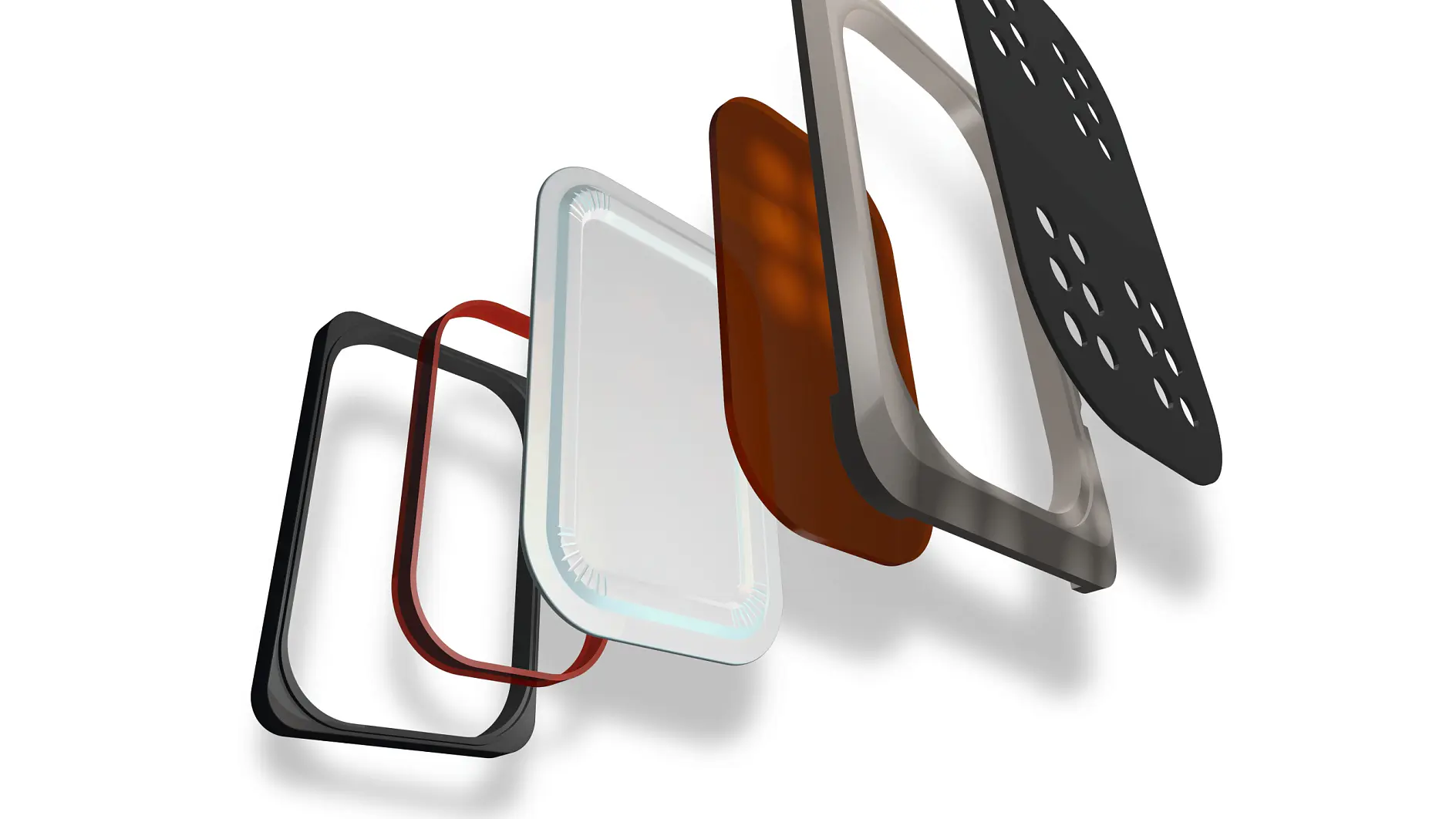 Mobile phone speakers are tiny marvels. High-end speakers provide a frequency range of between 500 and 5000 hertz. The cone (white) consists of two stiff films with a flexible adhesive mass on the inside.