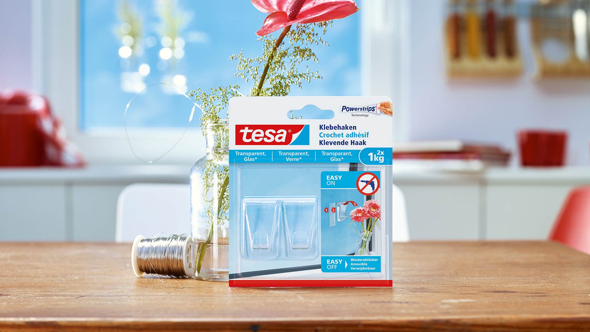 tesa Tack® Transparent - double-sided self-adhesive pads for hanging  lightweight objects 