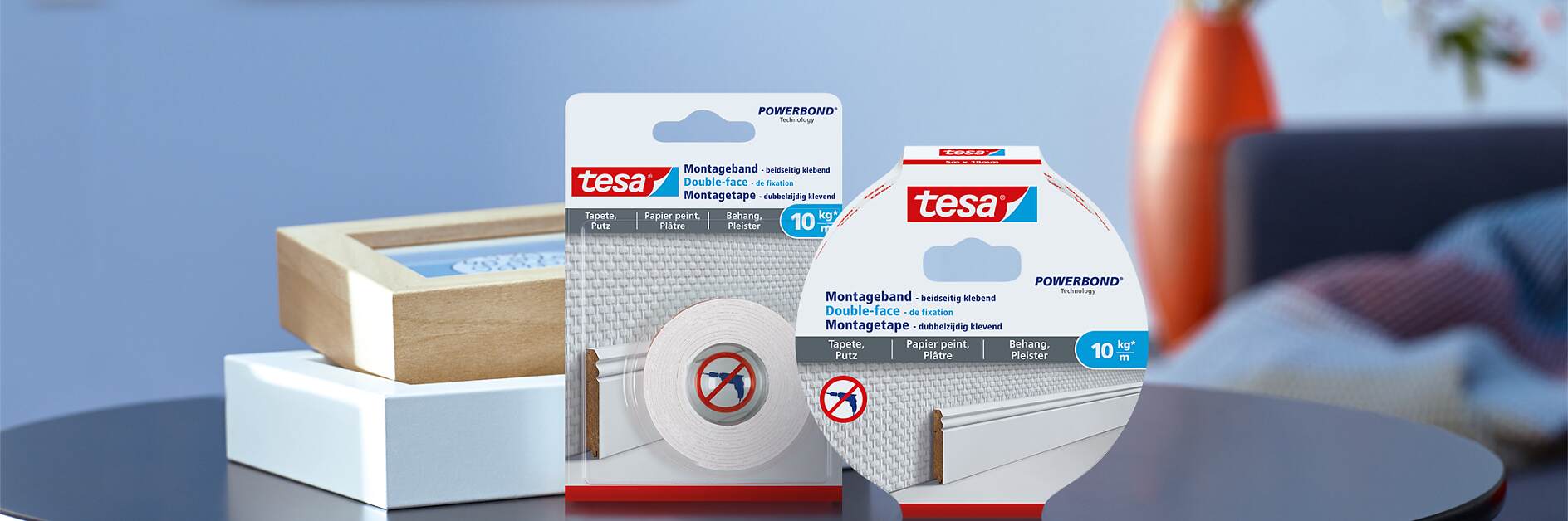 How to use tesa® Mounting Tape for Wallpaper & Plaster 10kg/m.