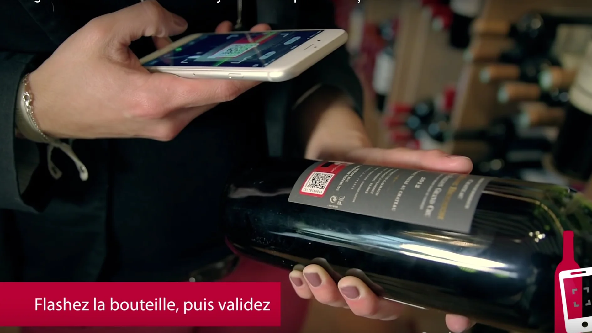 Wine bottle check via tesa connect & check