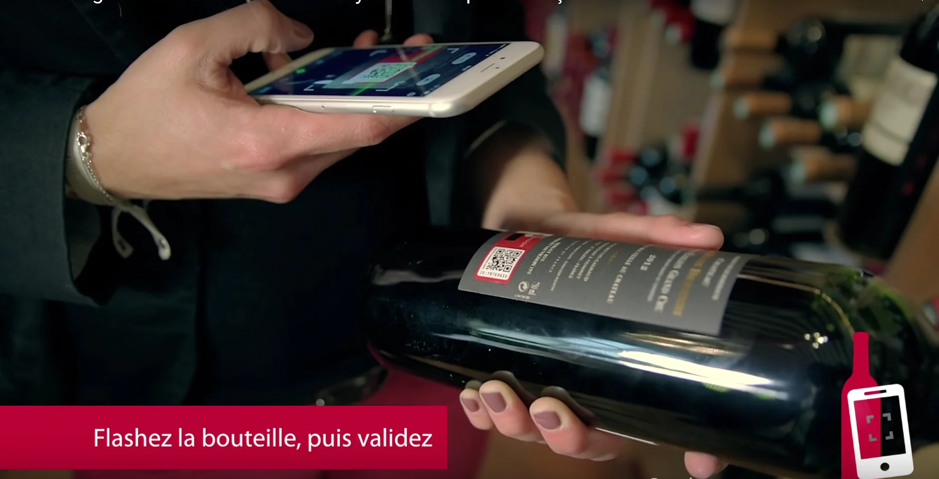 Wine bottle check via tesa connect & check Wine bottle check via tesa connect & check