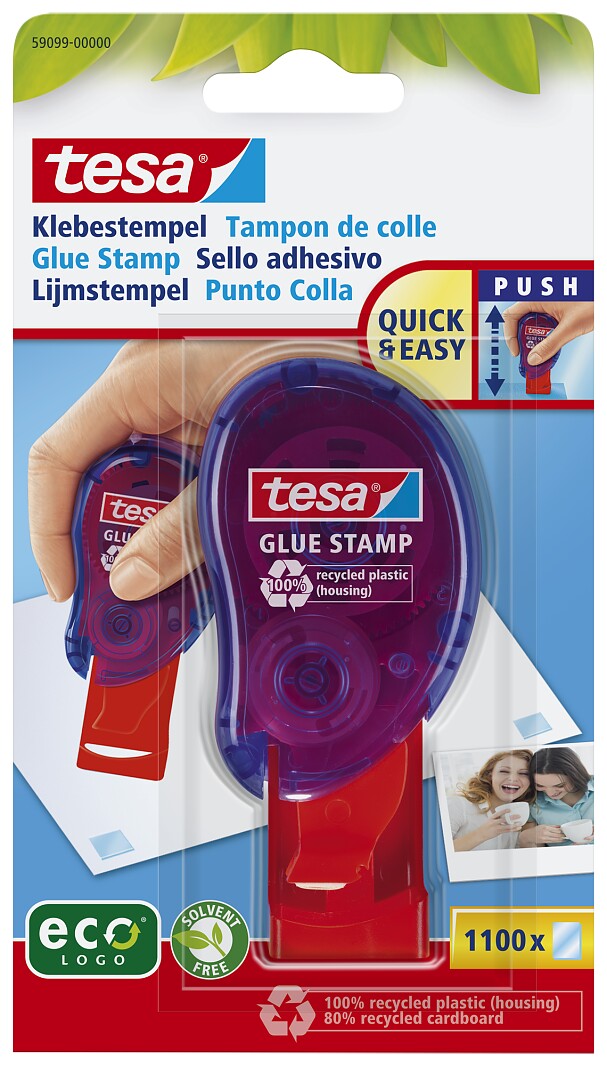 Fast & easy Glue it with the tesa Glue Stamp ecoLogo® tesa