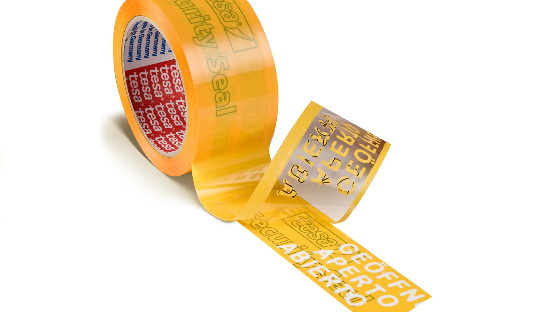 As soon as someone tries to open the packaging and to remove the security labels, tesa SecuritySeal provides a clearly visible indication such as “Opened – Geöffnet – Ouvert – Abierto”.