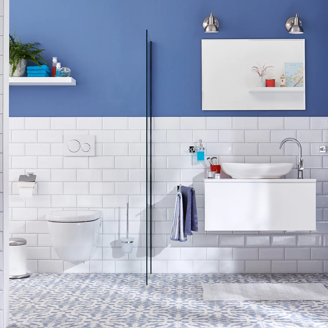 Beauty meets confidence to cover your bathroom needs.