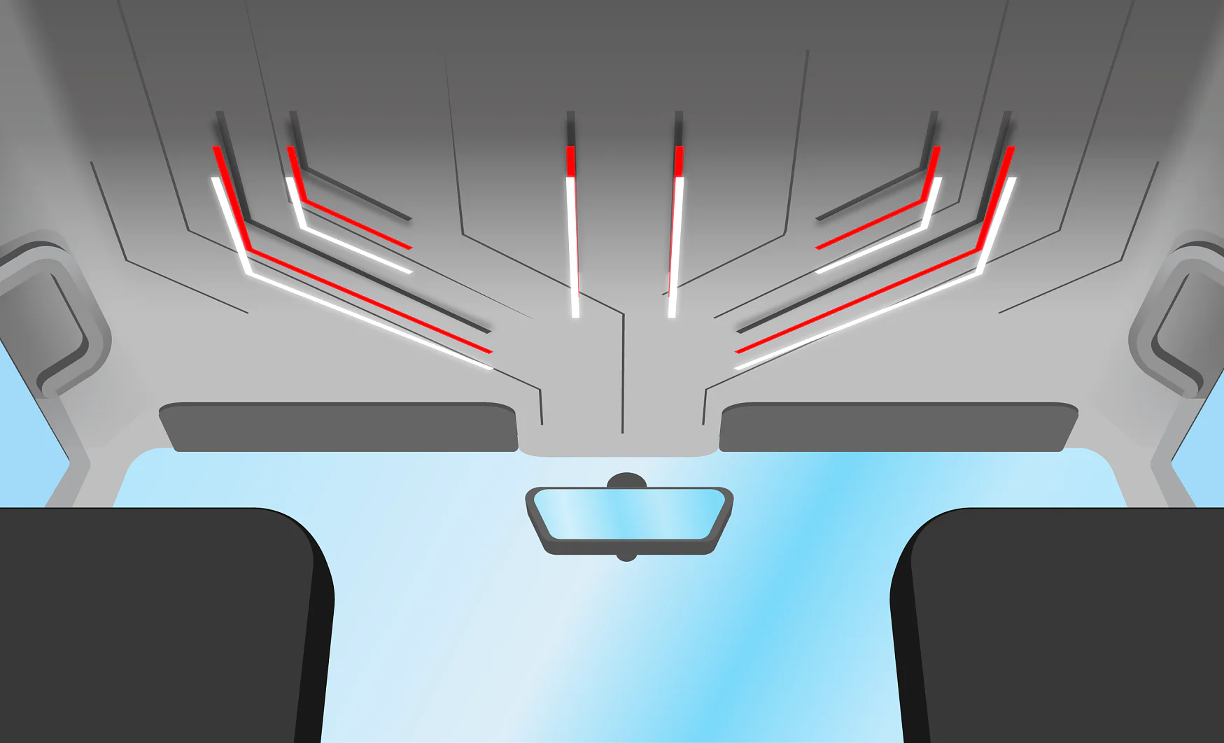 Mounting of interior lighting elements