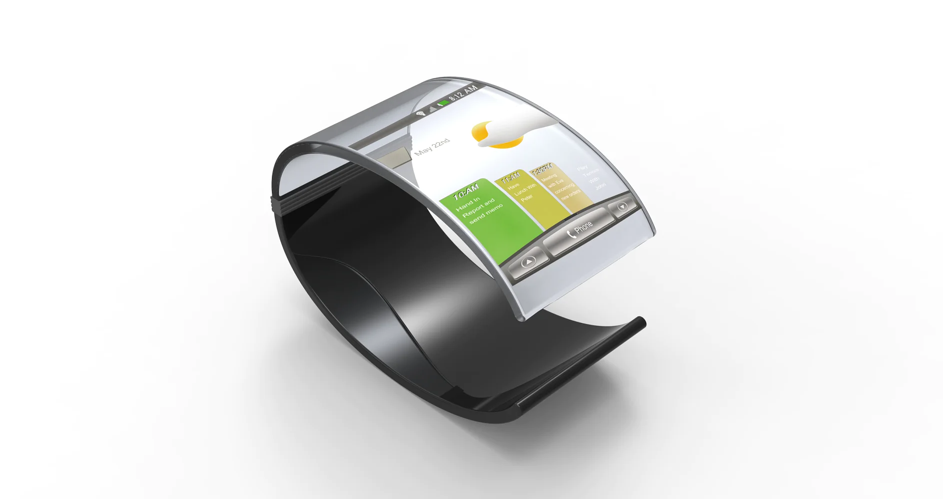Transparent Mobile Bracelet 3d render of a mobile bracelet on a white background