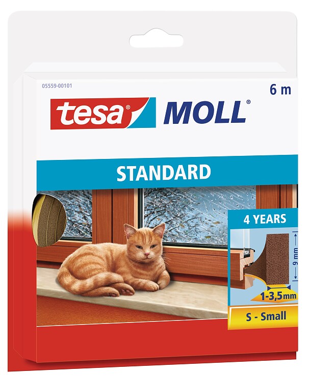 TESA 05463-00120-00 Fenster-/Türmoll tesamoll® 5463 B9mmxH4mmxL6m weiß TESA 05463-00120-00 Fenster-/Türmoll tesamoll® 5463 B9mmxH4mmxL6m weiß