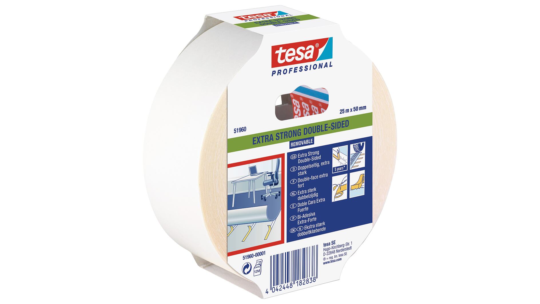 tesa® Professional 51960 Extra Strong - Double-Sided Removable - tesa