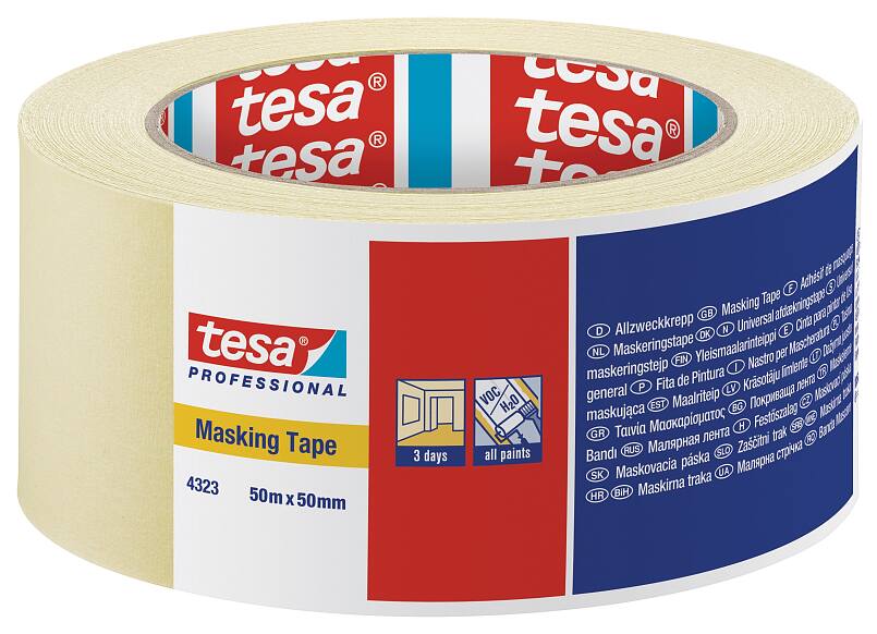 Tesa 4323 Masking tape 50mm x 50m per roll 