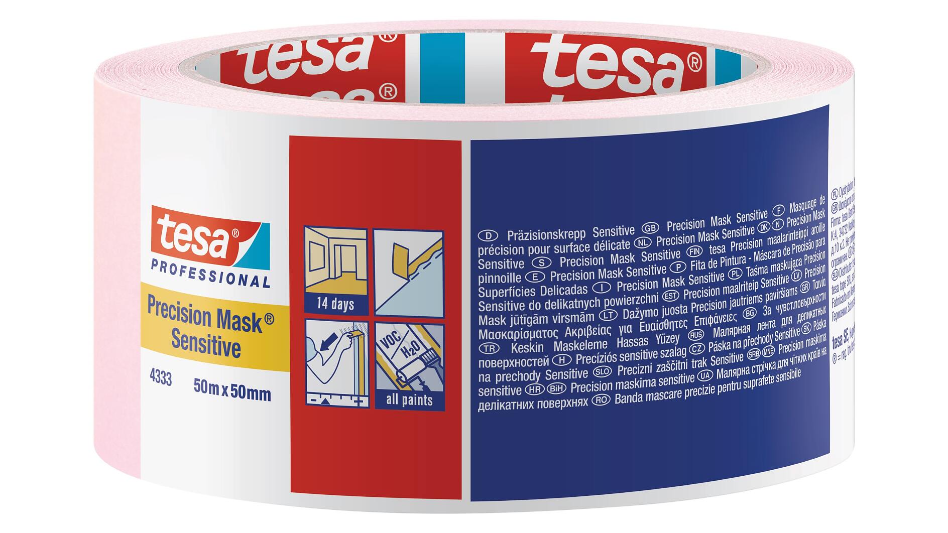 tesa 4334 Precision Masking Tape – 55 Yard Rolls - Chemical Concepts