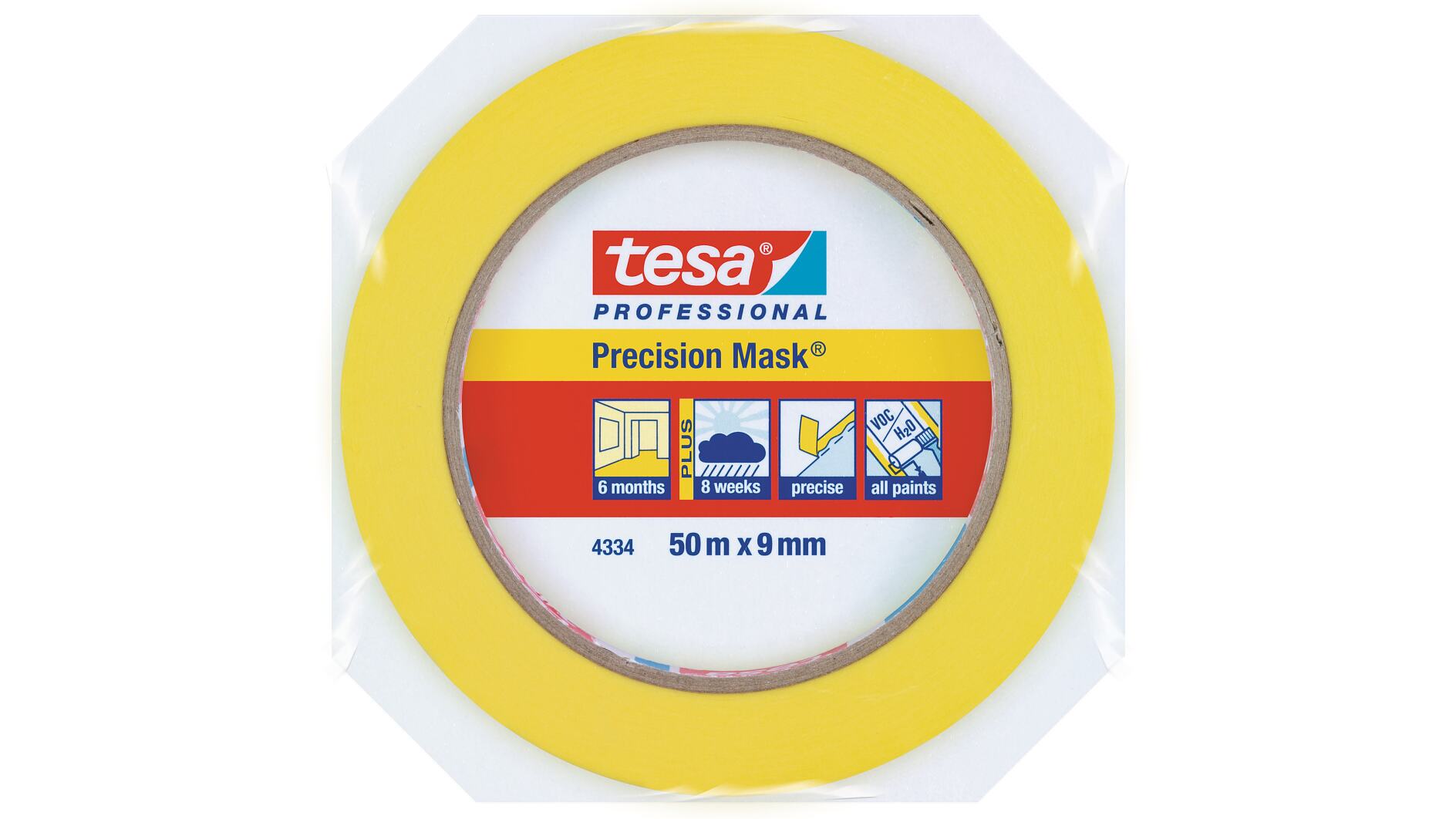Tesa4334 Yellow Professional Precision Painter Thin Masking Tape