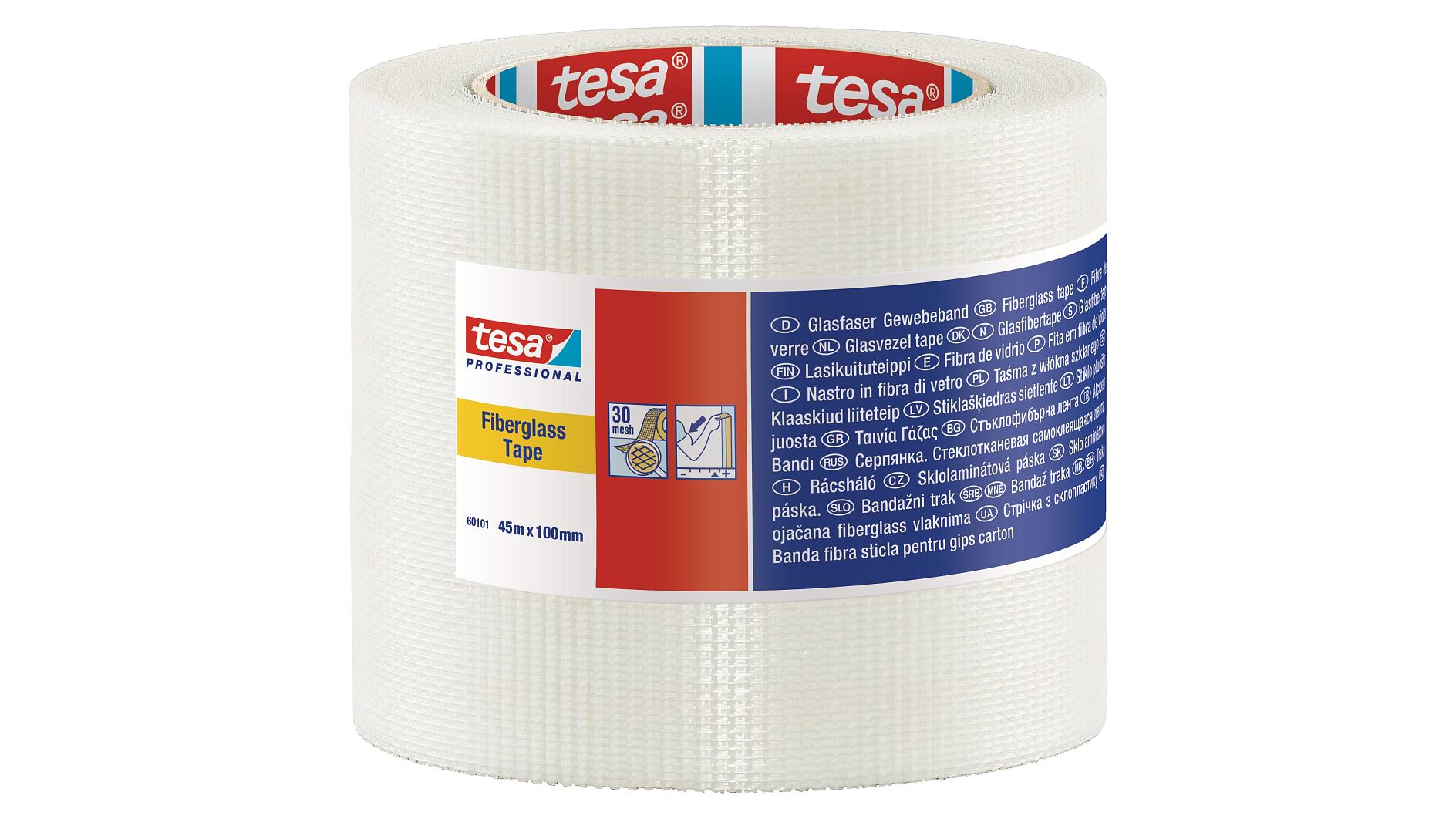 Ruban adhésif toilé tesa® Professional tesa 60100-00000-00 blanc (L x l) 90  m x 50 mm acrylate 1 pc(s)