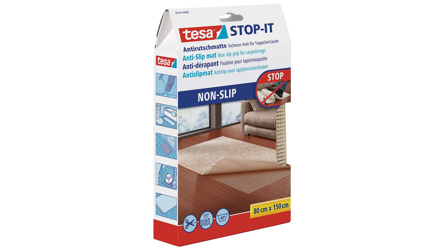 Anti-Slip Carpet Stickers - Washable Anti-Slip Carpet Stickers Prevent The  Carpet from Sticking up and Keep The Carpet in Place (8) 