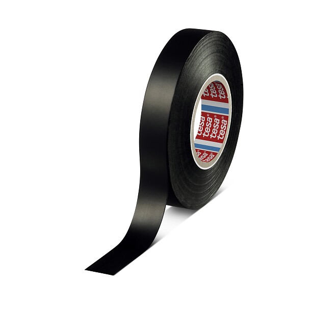 tesa® 4173 PV2, 25 mm x 33 m, 0,126 mm, Schwarz, Weich-PVC-Klebeband