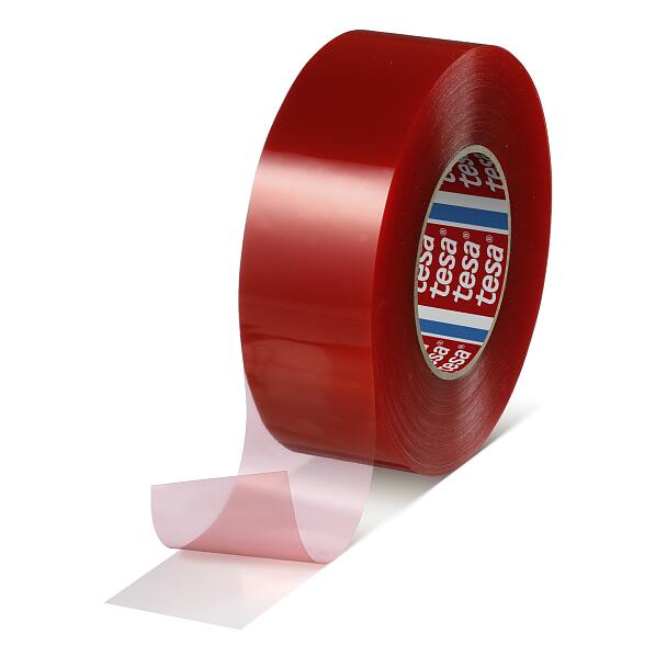 8mm x 50m tesa® 4965 Thin Double Sided Tape For Phones LCD Tablets Red  Clear UK