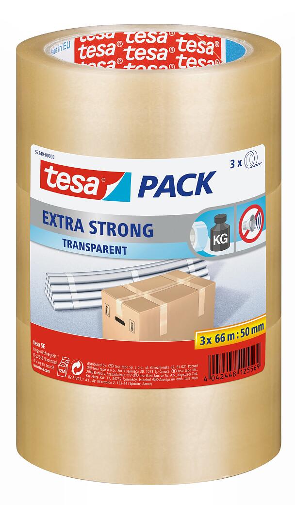 Ruban adhésif d'emballage TESA PACK STRONG - 50 mm x 66 m
