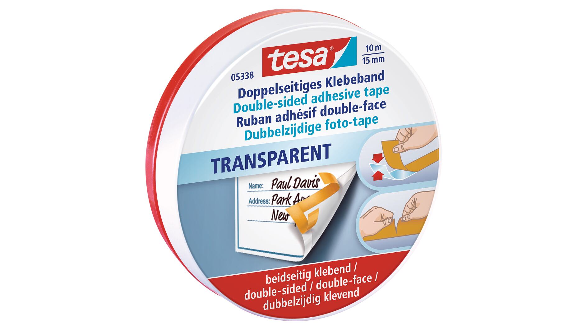 tesa® Double-Sided Adhesive Fleece Transparent - tesa