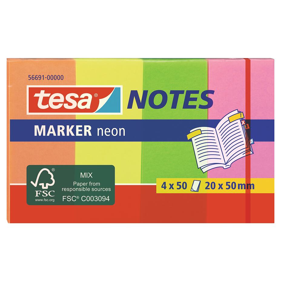 tesa Office Notes 3 x 100 Blatt gelb 50mm x 40mm Haftnotizzettel 57653 Notiz 