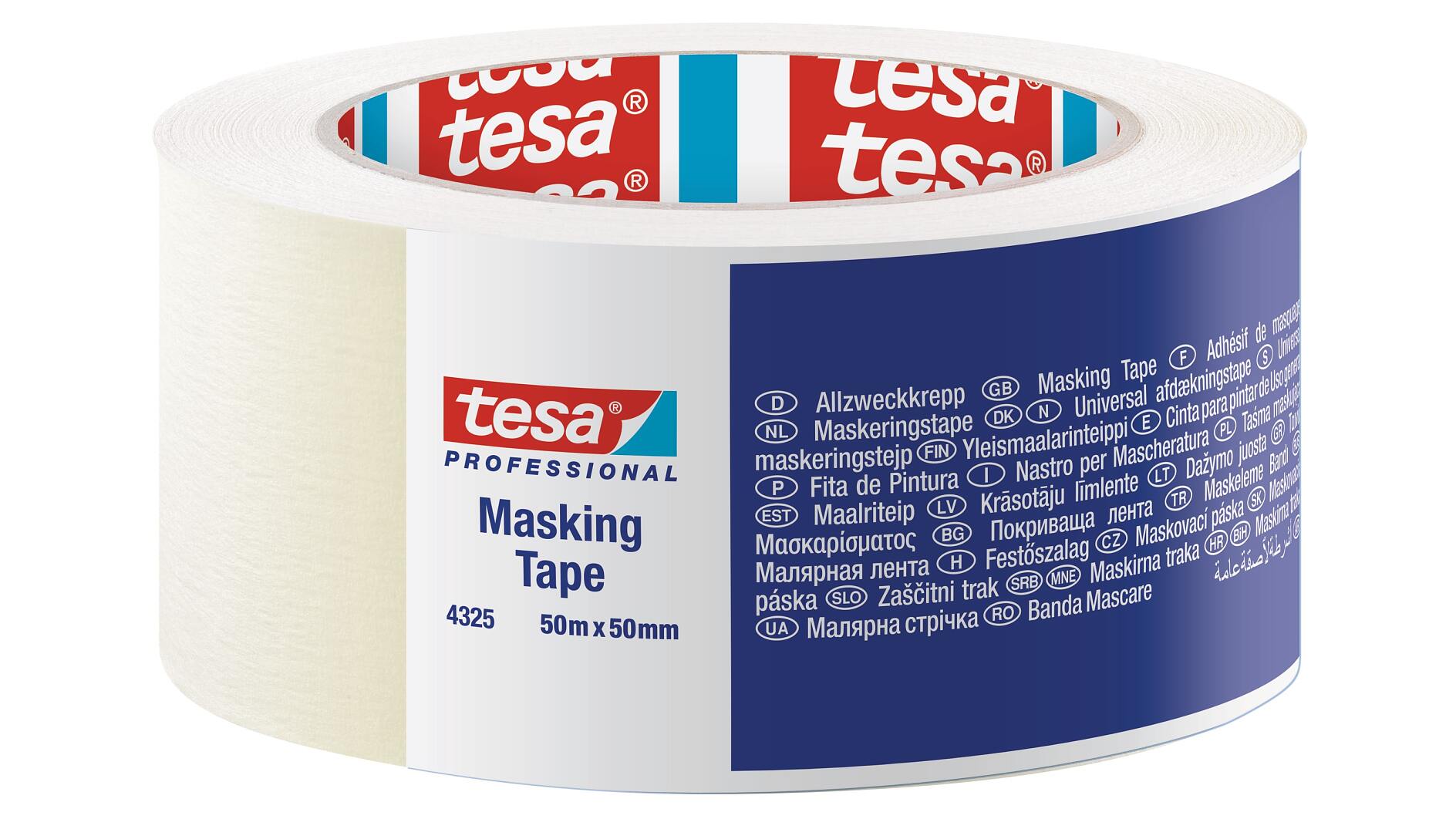 50mm x 50m - self adhesive tape, crepe-mask