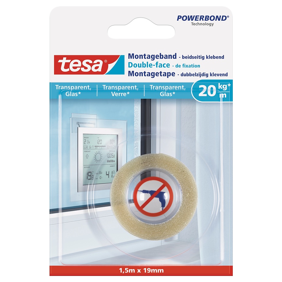 Tesa Mounting Tape For Transparent Glass kg M Tesa Tesa Mounting Tape For Transparent Glass kg M Tesa